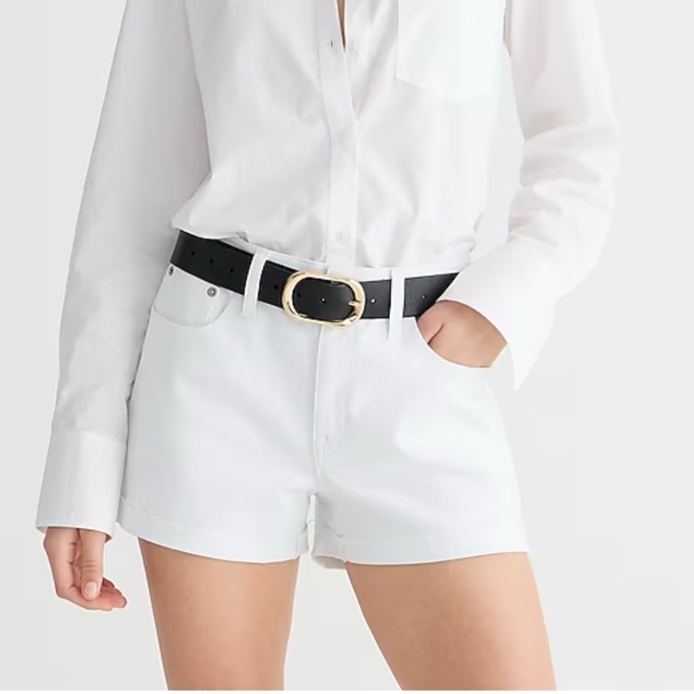 NWT J. Crew Stretch Mid-rise denim short in white